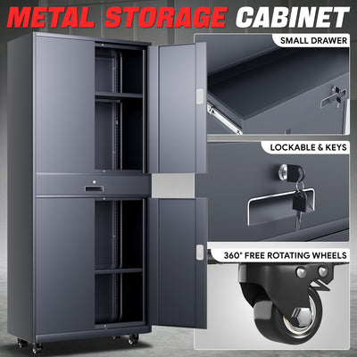 Metal Storage Cabinets[A Variety Of Color Options] <br> 15.71 D x 31.5 W x 72.56 in. H