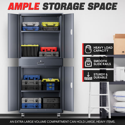 Metal Storage Cabinets[A Variety Of Color Options] <br> 15.71 D x 31.5 W x 72.56 in. H