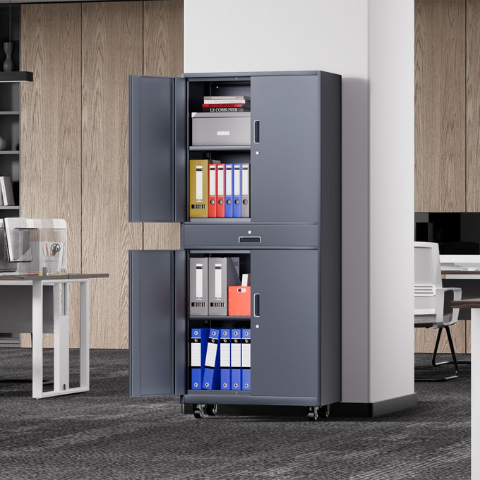 Metal Storage Cabinets[A Variety Of Color Options] <br> 15.71 D x 31.5 W x 72.56 in. H