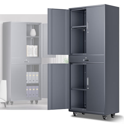 Metal Storage Cabinets[A Variety Of Color Options] <br> 15.71 D x 31.5 W x 72.56 in. H