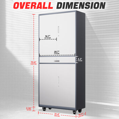 Metal Storage Cabinets[A Variety Of Color Options] <br> 15.71 D x 31.5 W x 72.56 in. H