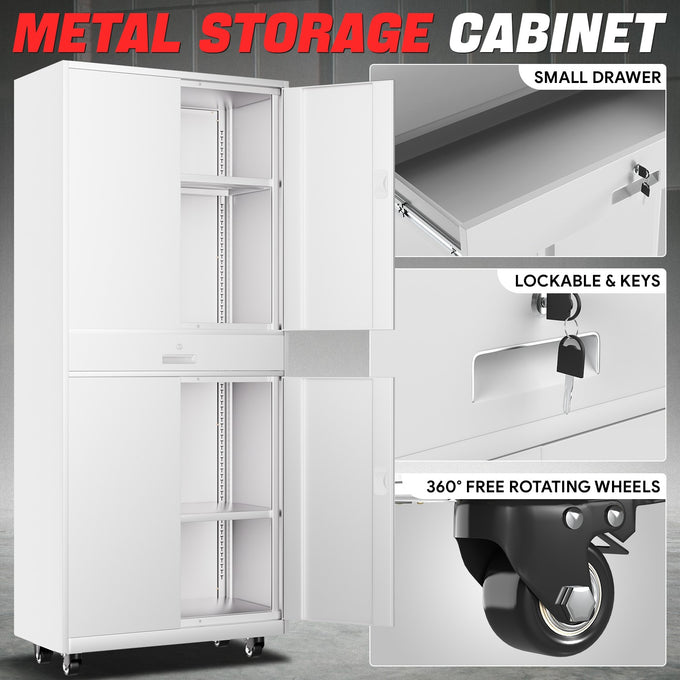 Metal Storage Cabinets[A Variety Of Color Options] <br> 15.71 D x 31.5 W x 72.56 in. H