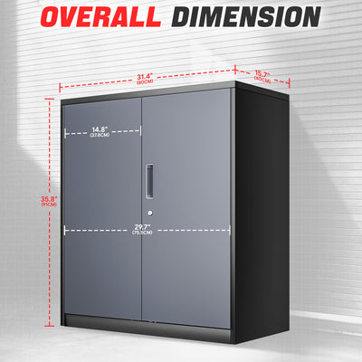 Metal Storage Cabinets[A Variety Of Color Options] <br> 15.75 D x 31.5 W x 36.02 in. H