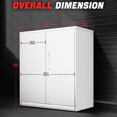 Metal Storage Cabinets[A Variety Of Color Options] <br> 15.75 D x 31.5 W x 36.02 in. H