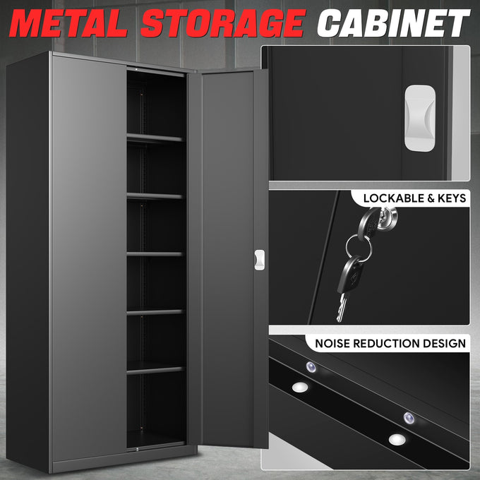 Metal Storage Cabinets[A Variety Of Color Options] <br> 15.71 D x 31.5 W x 70.87  in. H