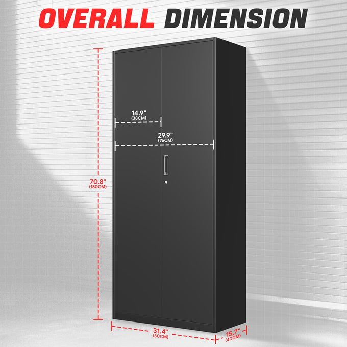 Metal Storage Cabinets[A Variety Of Color Options] <br> 15.71 D x 31.5 W x 70.87  in. H