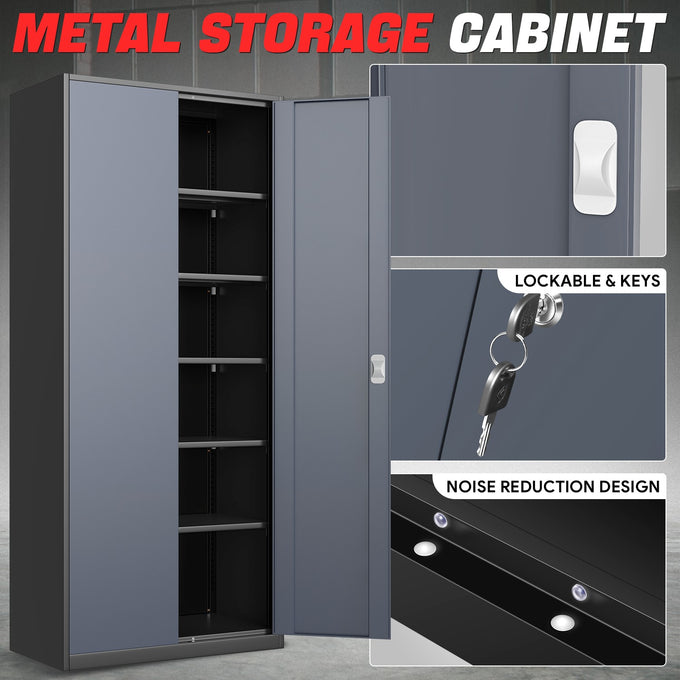 Metal Storage Cabinets[A Variety Of Color Options] <br> 15.71 D x 31.5 W x 70.87  in. H