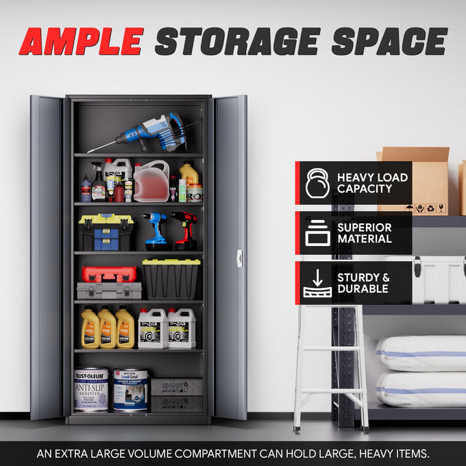 Metal Storage Cabinets[A Variety Of Color Options] <br> 15.71 D x 31.5 W x 70.87  in. H