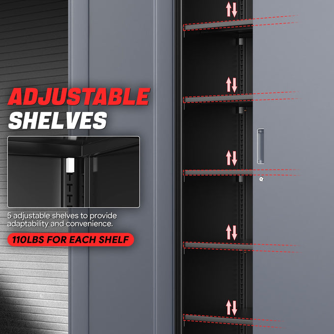 Metal Storage Cabinets[A Variety Of Color Options] <br> 15.71 D x 31.5 W x 70.87  in. H