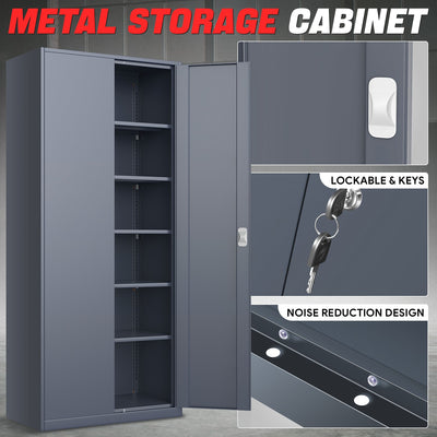Metal Storage Cabinets[A Variety Of Color Options] <br> 15.71 D x 31.5 W x 70.87  in. H