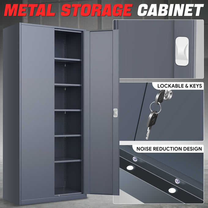 Metal Storage Cabinets[A Variety Of Color Options] <br> 15.71 D x 31.5 W x 70.87  in. H