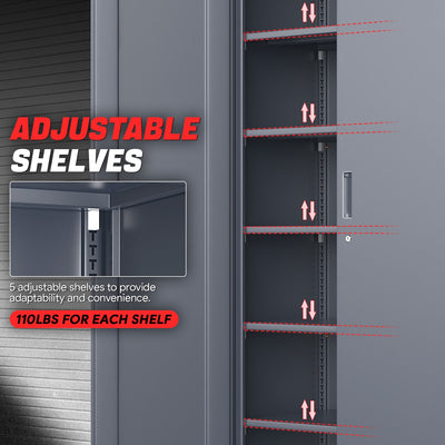 Metal Storage Cabinets[A Variety Of Color Options] <br> 15.71 D x 31.5 W x 70.87  in. H
