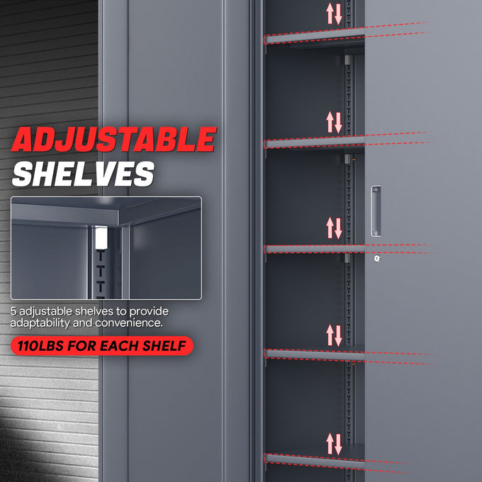 Metal Storage Cabinets[A Variety Of Color Options] <br> 15.71 D x 31.5 W x 70.87  in. H