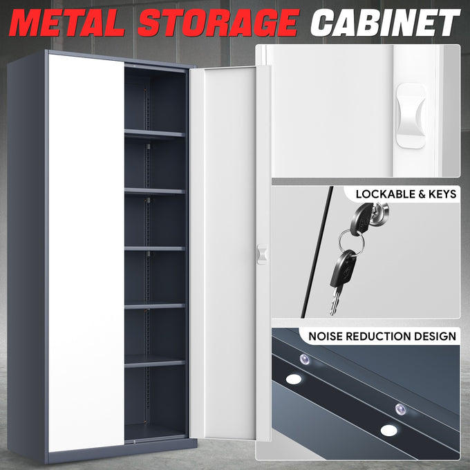 Metal Storage Cabinets[A Variety Of Color Options] <br> 15.71 D x 31.5 W x 70.87  in. H