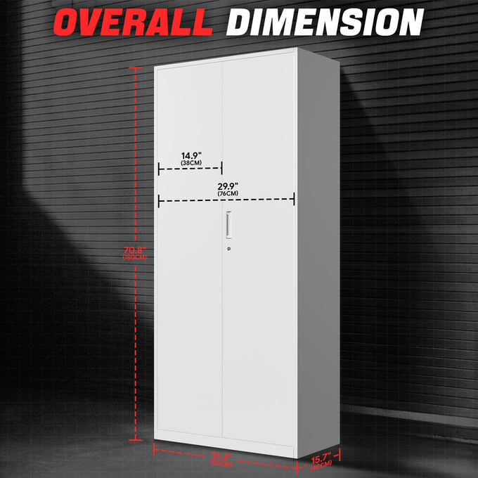 Metal Storage Cabinets[A Variety Of Color Options] <br> 15.71 D x 31.5 W x 70.87  in. H
