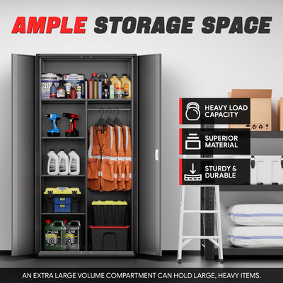 Metal Storage Cabinets[A Variety Of Color Options] <br> 72 H X 35.4 W X 17.7 in. D