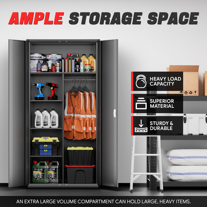 Metal Storage Cabinets[A Variety Of Color Options] <br> 72 H X 35.4 W X 17.7 in. D