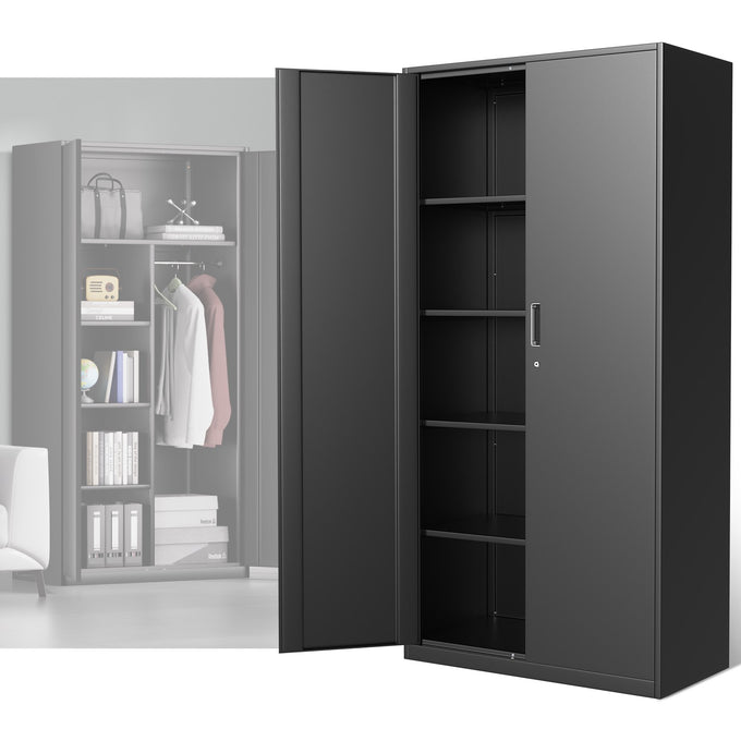 Metal Storage Cabinets[A Variety Of Color Options] <br> 72 H X 35.4 W X 17.7 in. D