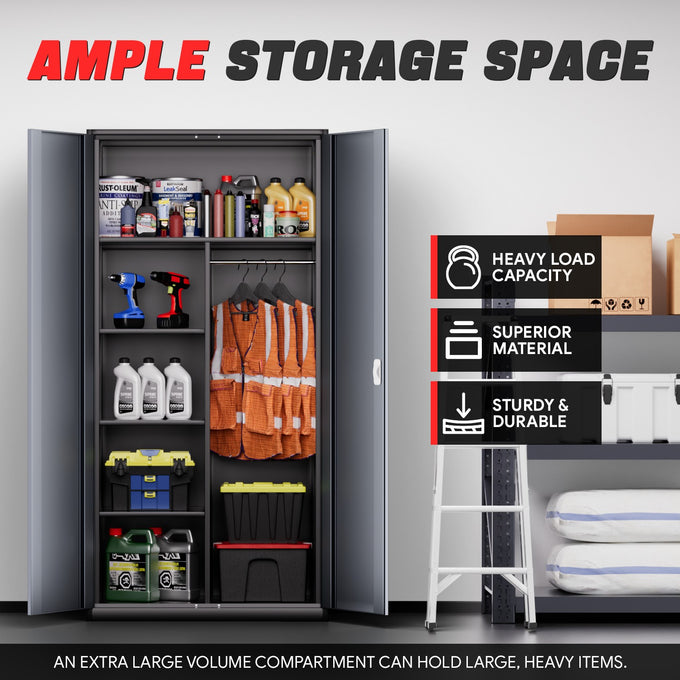Metal Storage Cabinets[A Variety Of Color Options] <br> 72 H X 35.4 W X 17.7 in. D