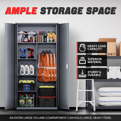 Metal Storage Cabinets[A Variety Of Color Options] <br> 72 H X 35.4 W X 17.7 in. D