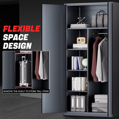 Metal Storage Cabinets[A Variety Of Color Options] <br> 72 H X 35.4 W X 17.7 in. D