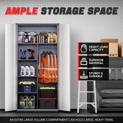 Metal Storage Cabinets[A Variety Of Color Options] <br> 72 H X 35.4 W X 17.7 in. D