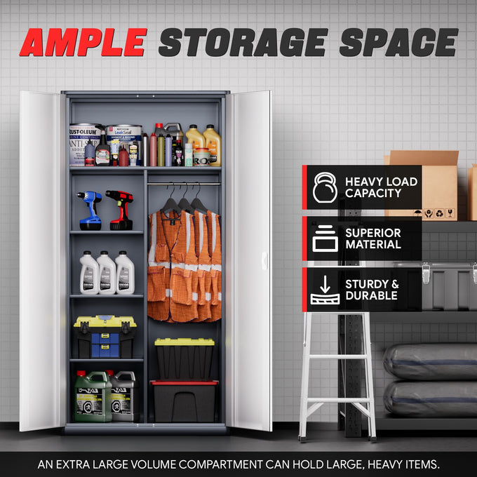 Metal Storage Cabinets[A Variety Of Color Options] <br> 72 H X 35.4 W X 17.7 in. D
