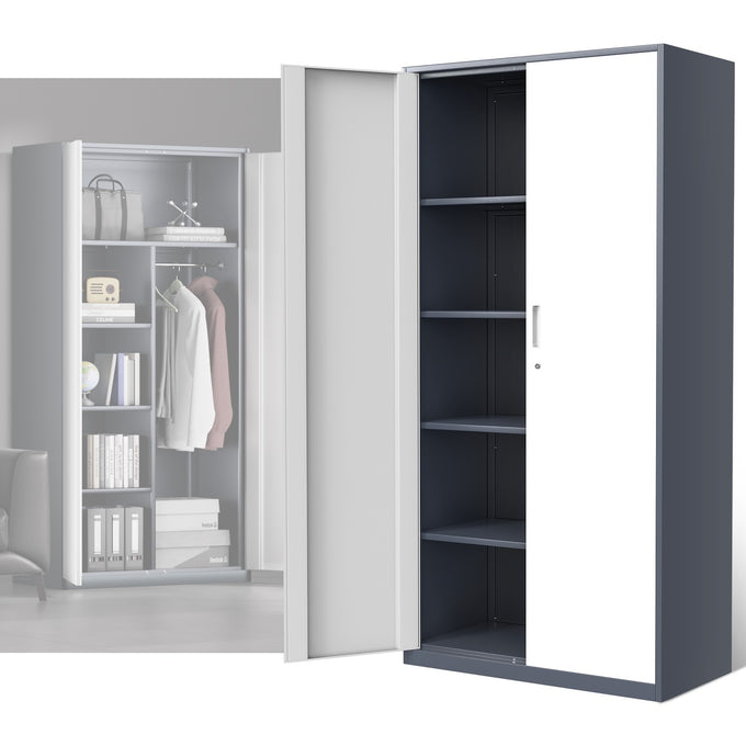 Metal Storage Cabinets[A Variety Of Color Options] <br> 72 H X 35.4 W X 17.7 in. D