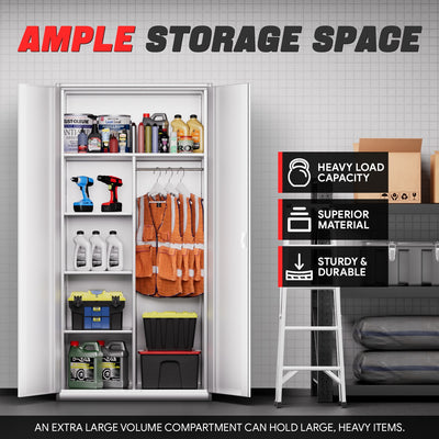 Metal Storage Cabinets[A Variety Of Color Options] <br> 72 H X 35.4 W X 17.7 in. D