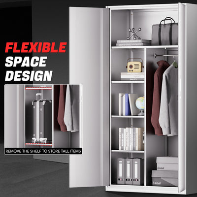 Metal Storage Cabinets[A Variety Of Color Options] <br> 72 H X 35.4 W X 17.7 in. D