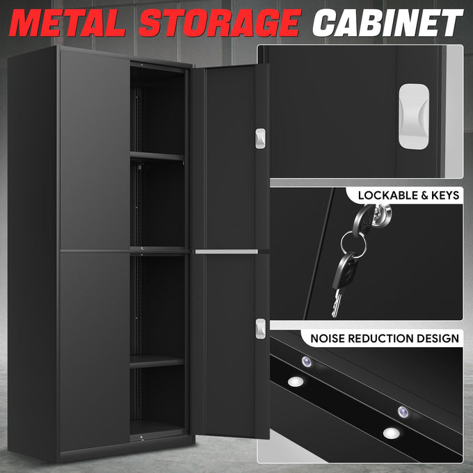 Metal Storage Cabinets[A Variety Of Color Options] <br> 70.87 H X 31.5 W X 15.7 in.D