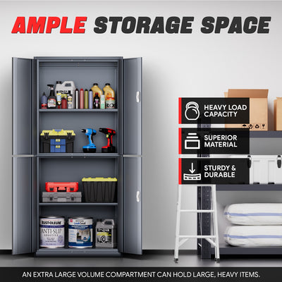 Metal Storage Cabinets[A Variety Of Color Options] <br> 70.87 H X 31.5 W X 15.7 in.D