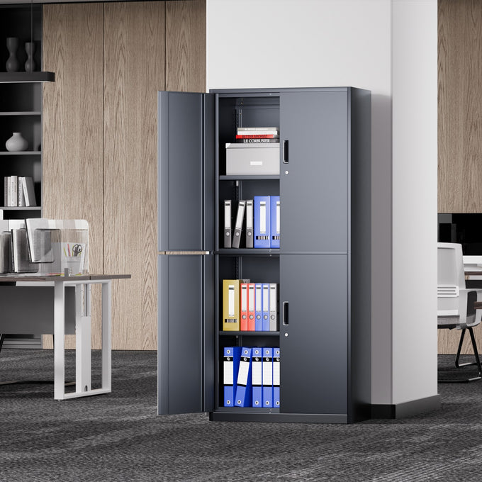 Metal Storage Cabinets[A Variety Of Color Options] <br> 70.87 H X 31.5 W X 15.7 in.D