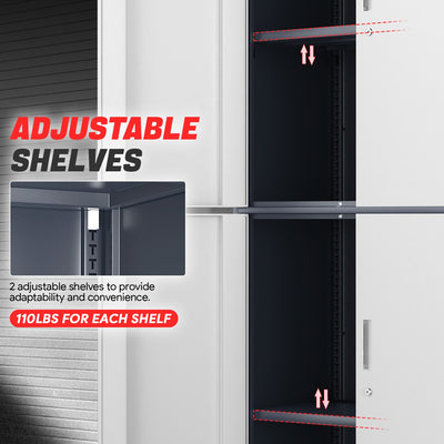 Metal Storage Cabinets[A Variety Of Color Options] <br> 70.87 H X 31.5 W X 15.7 in.D