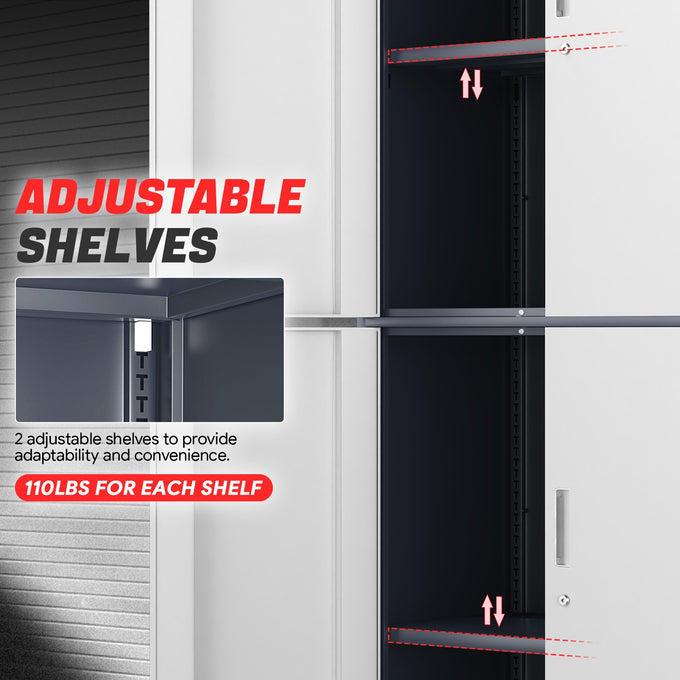 Metal Storage Cabinets[A Variety Of Color Options] <br> 70.87 H X 31.5 W X 15.7 in.D