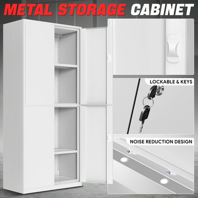 Metal Storage Cabinets[A Variety Of Color Options] <br> 70.87 H X 31.5 W X 15.7 in.D
