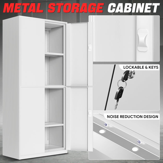 Metal Storage Cabinets[A Variety Of Color Options] <br> 70.87 H X 31.5 W X 15.7 in.D
