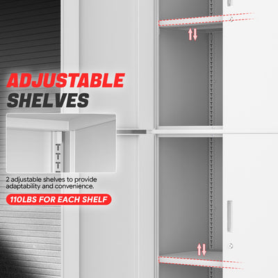 Metal Storage Cabinets[A Variety Of Color Options] <br> 70.87 H X 31.5 W X 15.7 in.D