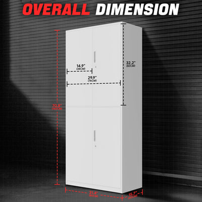 Metal Storage Cabinets[A Variety Of Color Options] <br> 70.87 H X 31.5 W X 15.7 in.D