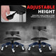 300lbs Adjustable Rolling Seat w/Removable Tray <br> Dimension (in.): 21 W X 21 D X 18.4 - 23.6 H