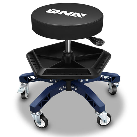 300lbs Adjustable Rolling Seat w/Removable Tray <br> Dimension (in.): 21 W X 21 D X 18.4 - 23.6 H