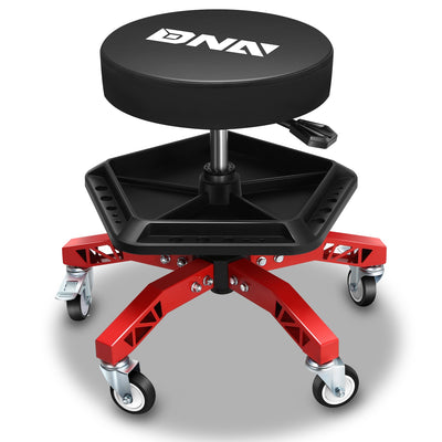 300lbs Adjustable Rolling Seat w/Removable Tray <br> Dimension (in.): 21 W X 21 D X 18.4 - 23.6 H
