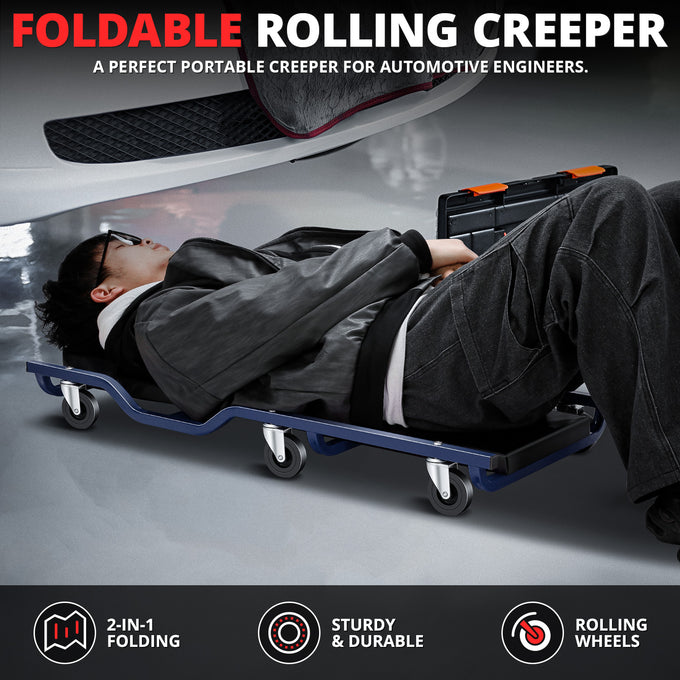 38 in. 300 lb Rolling Mechanic Creeper <br> Dimension(in.): 38 L x 17 W x 4.33 H