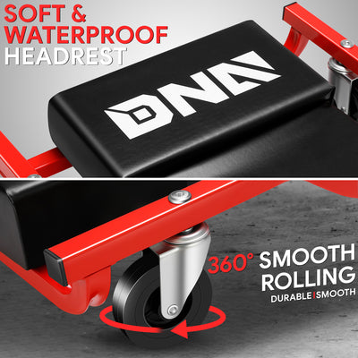 38 in. 300 lb Rolling Mechanic Creeper <br> Dimension(in.): 38 L x 17 W x 4.33 H