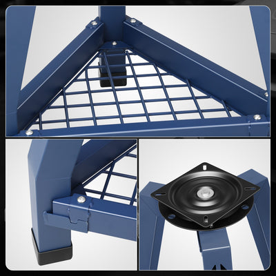 300 lbs Steel Padded Tool Seat w/Triangular Tray <br> Overall Dimension:32.1 in. X 17.9 in. X 13.46 in.