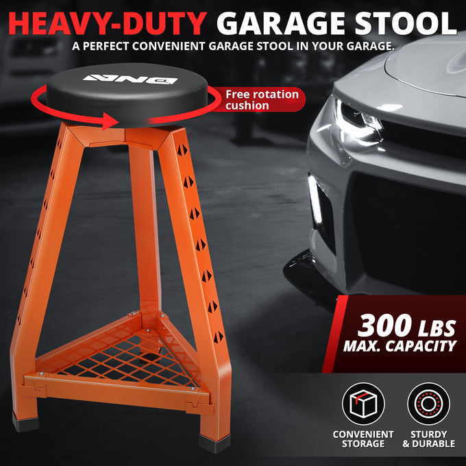 300 lbs Steel Padded Tool Seat w/Triangular Tray <br> Overall Dimension:32.1 in. X 17.9 in. X 13.46 in.