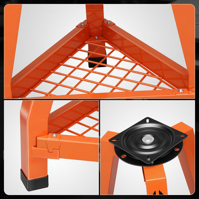300 lbs Steel Padded Tool Seat w/Triangular Tray <br> Overall Dimension:32.1 in. X 17.9 in. X 13.46 in.