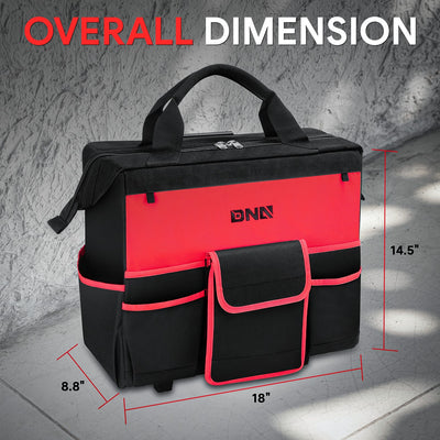 18in.L Canvas Tool Bag W/ Trolley <br> 18in.L X 8.8 in. W X 14.5 in. H