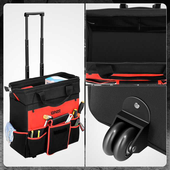18in.L Canvas Tool Bag W/ Trolley <br> 18in.L X 8.8 in. W X 14.5 in. H