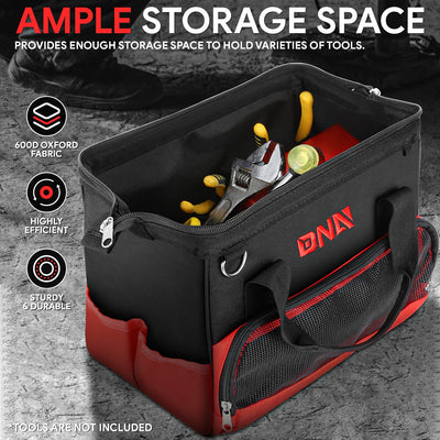2-in-1 Canvas Organizer Tool Bag <br> Measuring 12.2 in. x 7.8 in. x 9.4 in